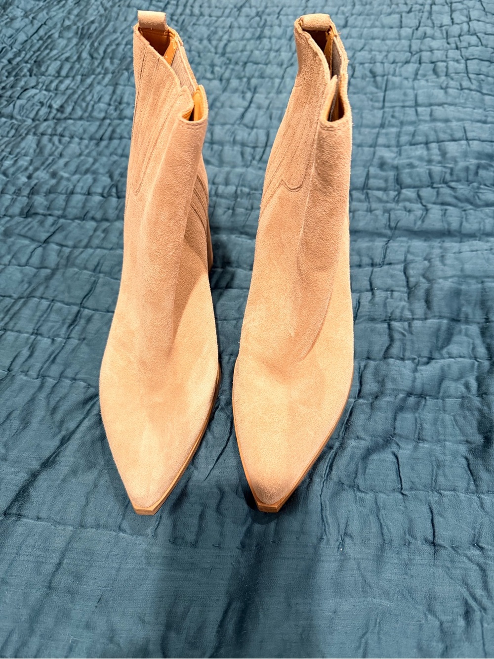 Women's Suede Pointed-Toe Ankle Boots - worn once